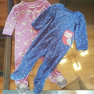 Carter's Fleece Sleep & Plays (Qty:2) (9M)